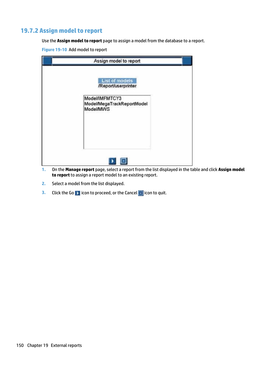 Assign model to report, 2 assign model to report, Figure 19-10 add model to report | HP Access Control User Manual | Page 164 / 169