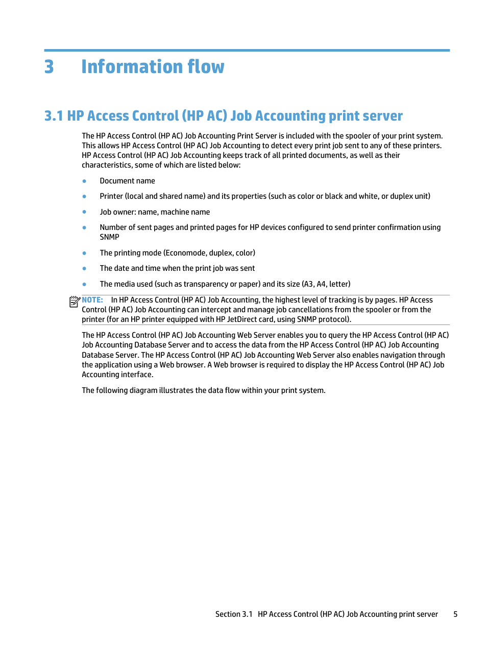 Information flow, 3 information flow, 3information flow | HP Access Control User Manual | Page 19 / 169