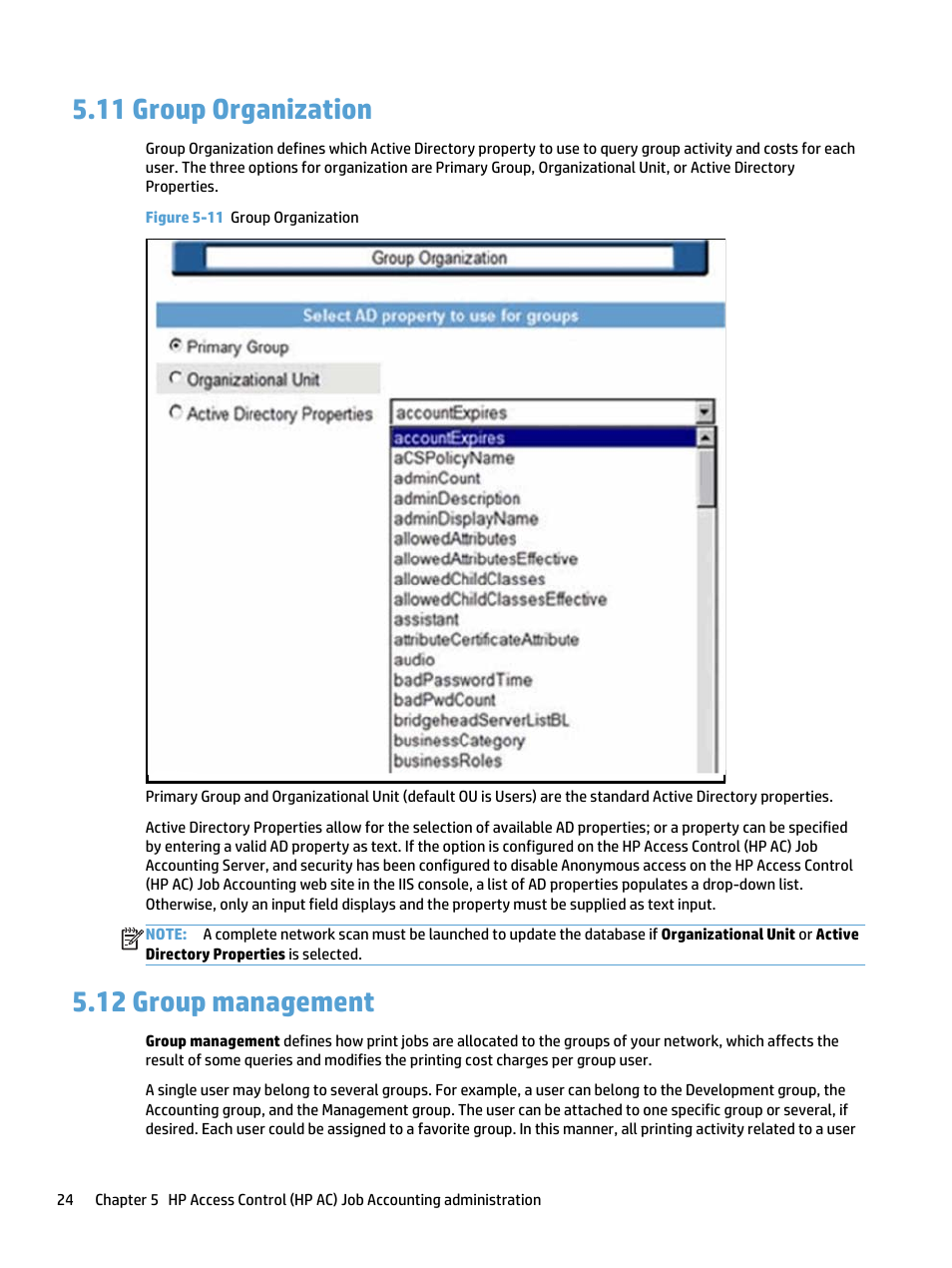 Group organization, Group management, 11 group organization 5.12 group management | Figure 5-11 group organization, 11 group organization, 12 group management | HP Access Control User Manual | Page 38 / 169