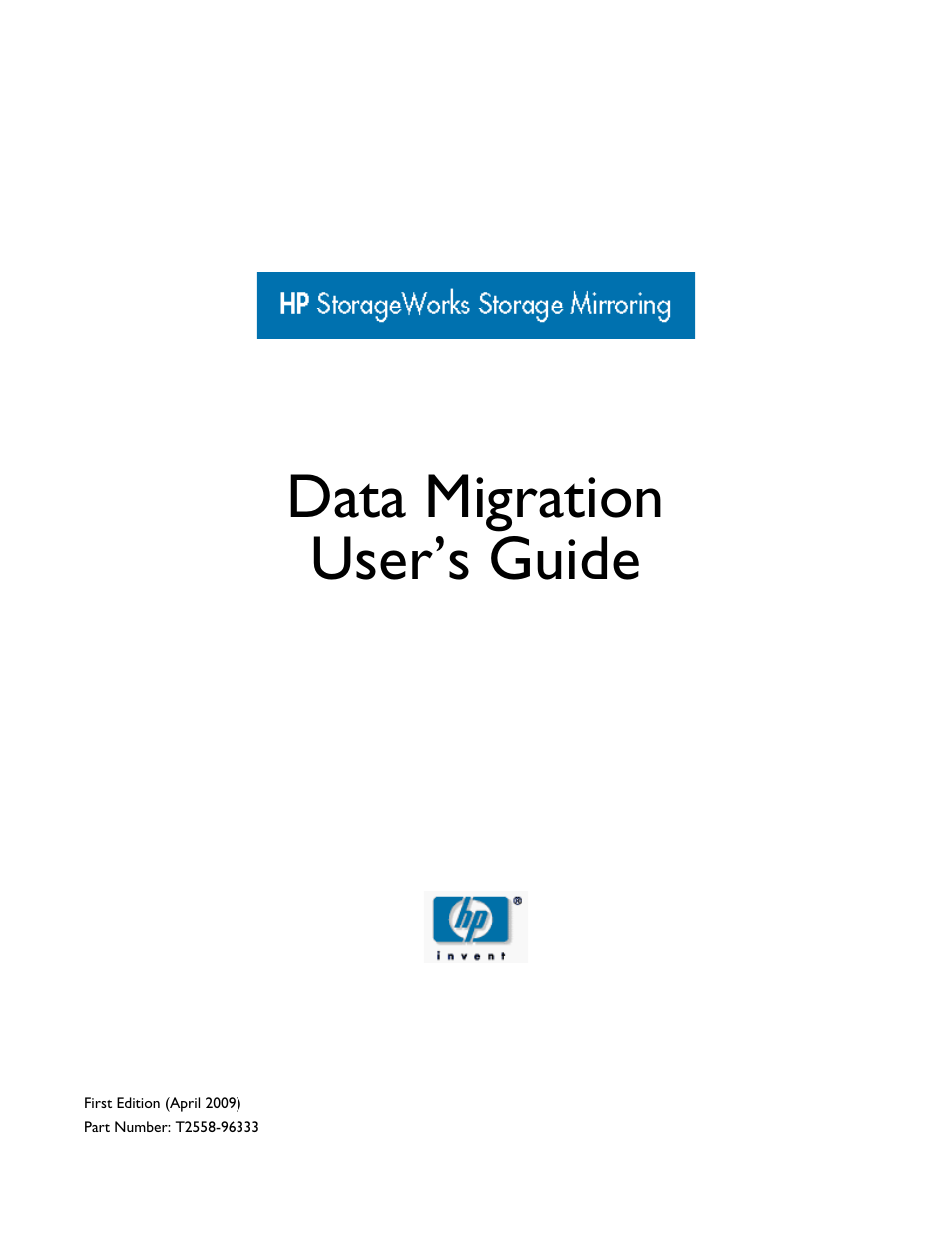 HP Storage Mirroring V5 Software User Manual | 49 pages