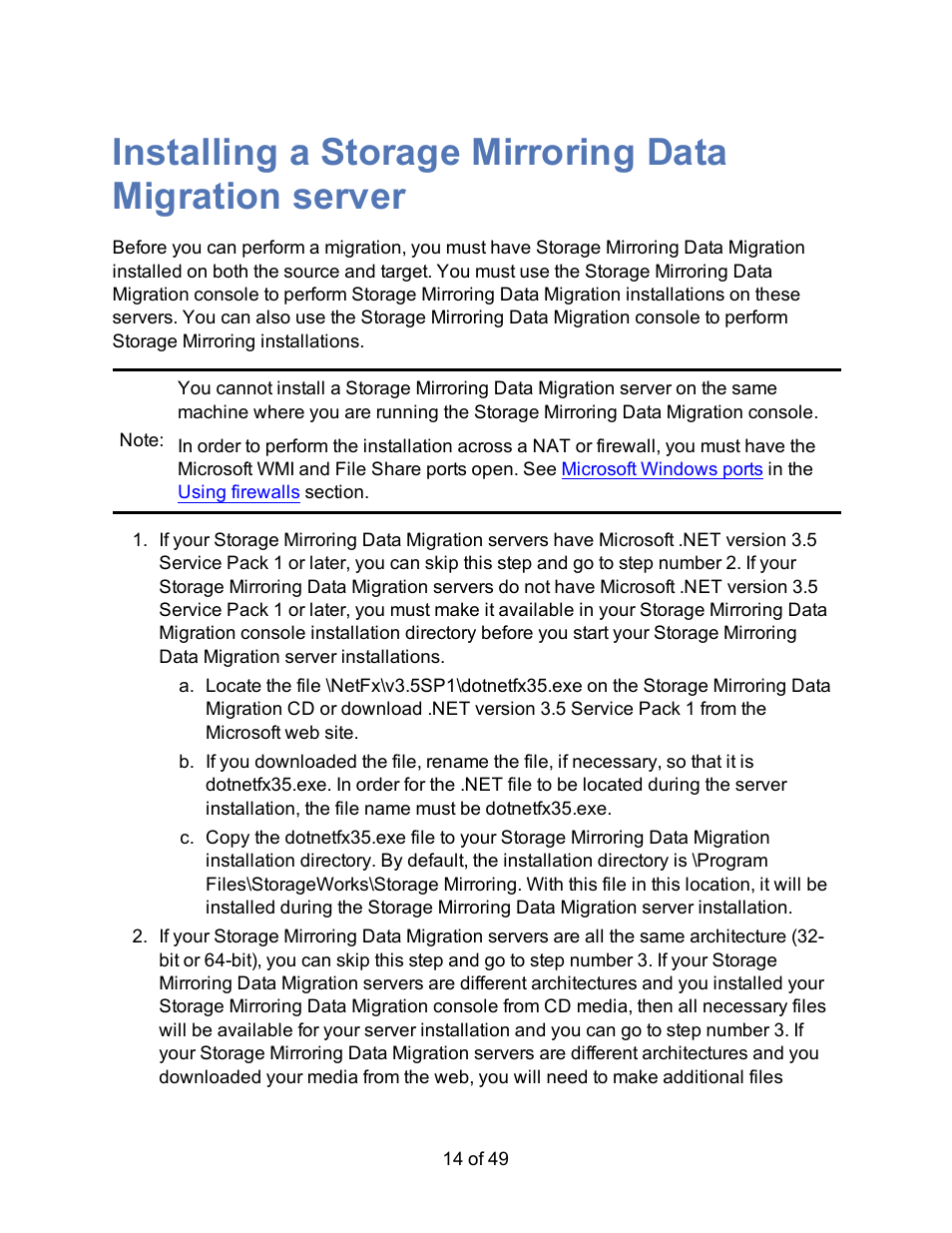 HP Storage Mirroring V5 Software User Manual | Page 14 / 49