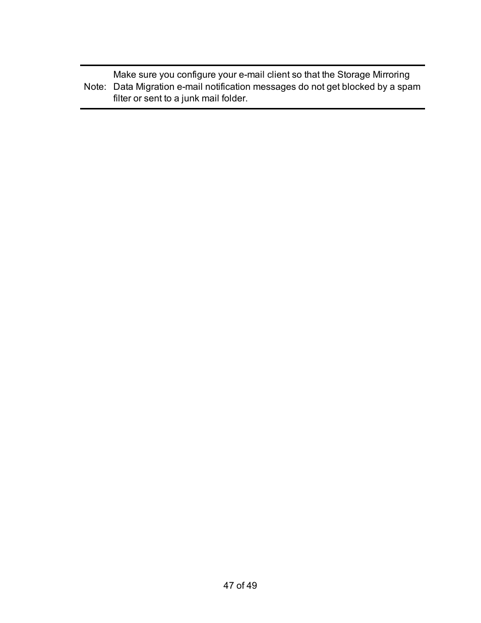 HP Storage Mirroring V5 Software User Manual | Page 47 / 49