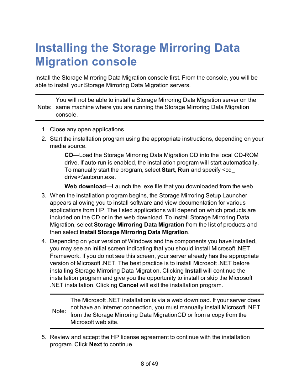 HP Storage Mirroring V5 Software User Manual | Page 8 / 49