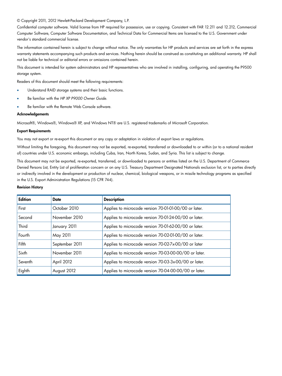 HP XP P9500 Storage User Manual | Page 2 / 22