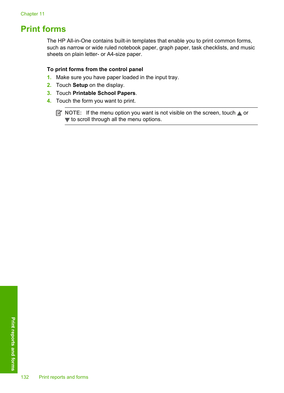 Print forms | HP Photosmart C8180 All-in-One Printer User Manual | Page 133 / 235