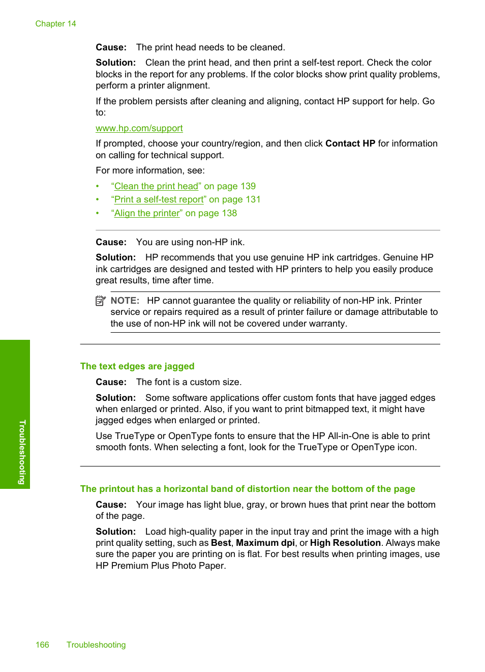 The text edges are jagged | HP Photosmart C8180 All-in-One Printer User Manual | Page 167 / 235
