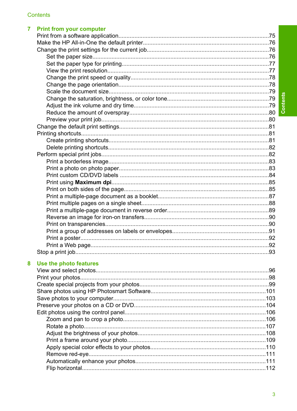 HP Photosmart C8180 All-in-One Printer User Manual | Page 4 / 235