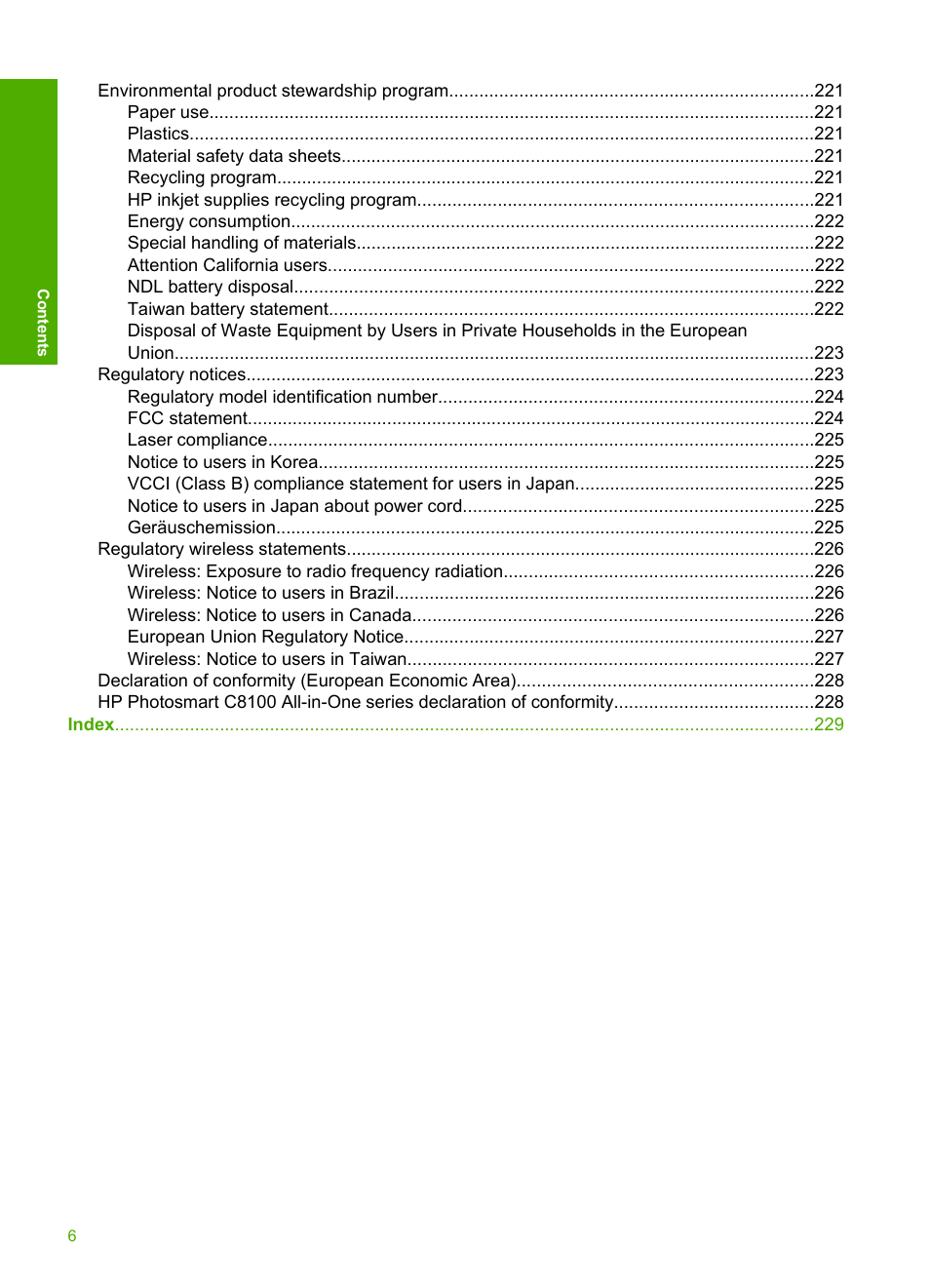 HP Photosmart C8180 All-in-One Printer User Manual | Page 7 / 235