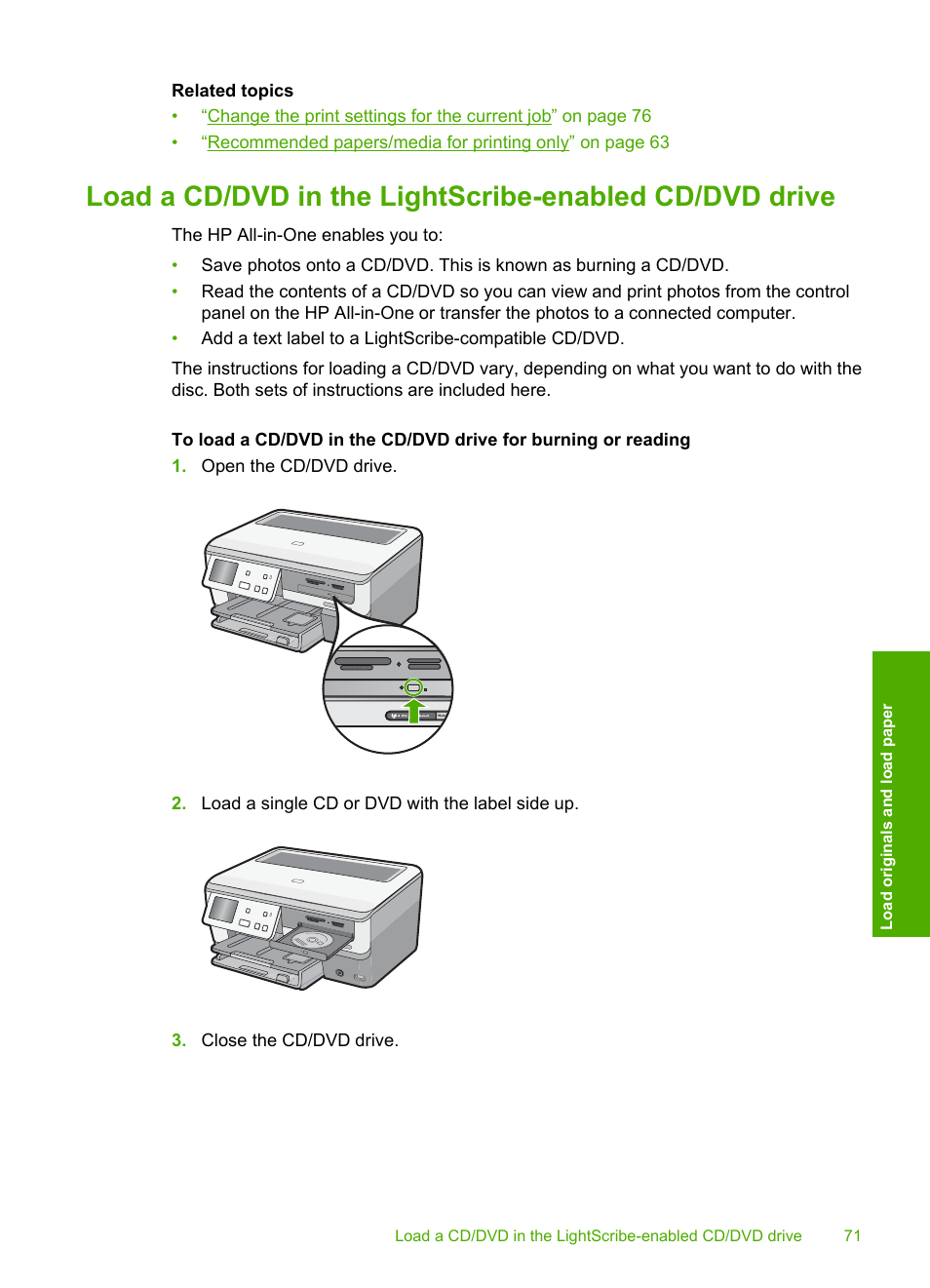 HP Photosmart C8180 All-in-One Printer User Manual | Page 72 / 235
