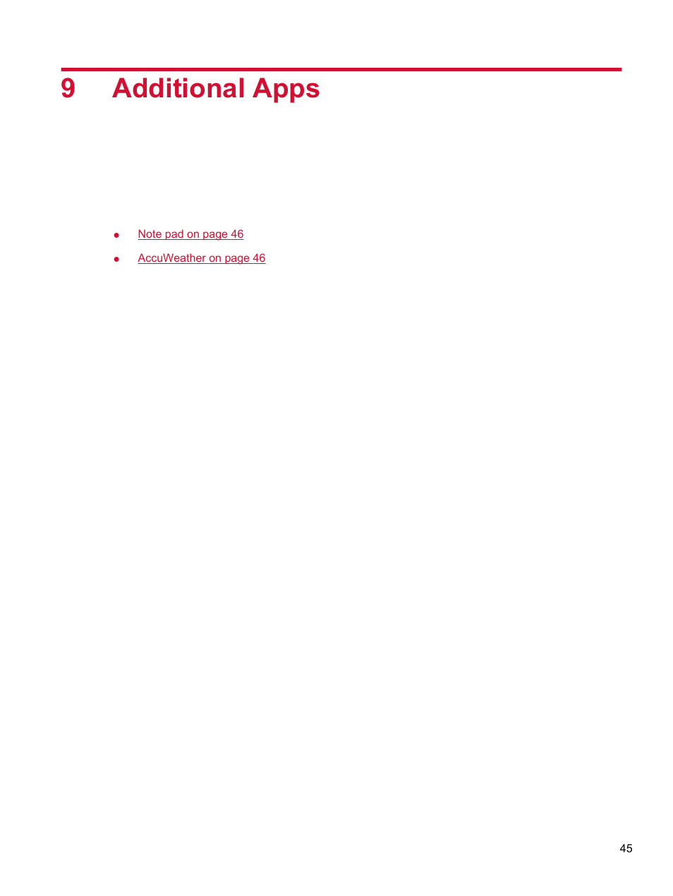 Additional apps, 9 additional apps, 9additional apps | HP Compaq AirLife 100 series User Manual | Page 53 / 117
