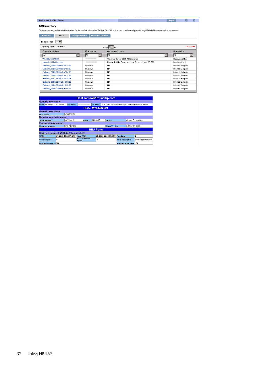 HP Intelligent Infrastructure Analyzer Software User Manual | Page 32 / 63