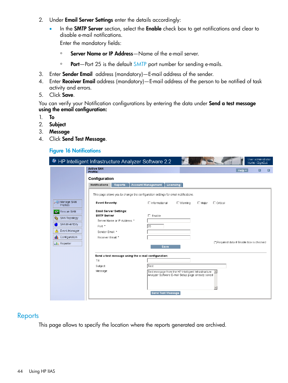 Reports | HP Intelligent Infrastructure Analyzer Software User Manual | Page 44 / 63