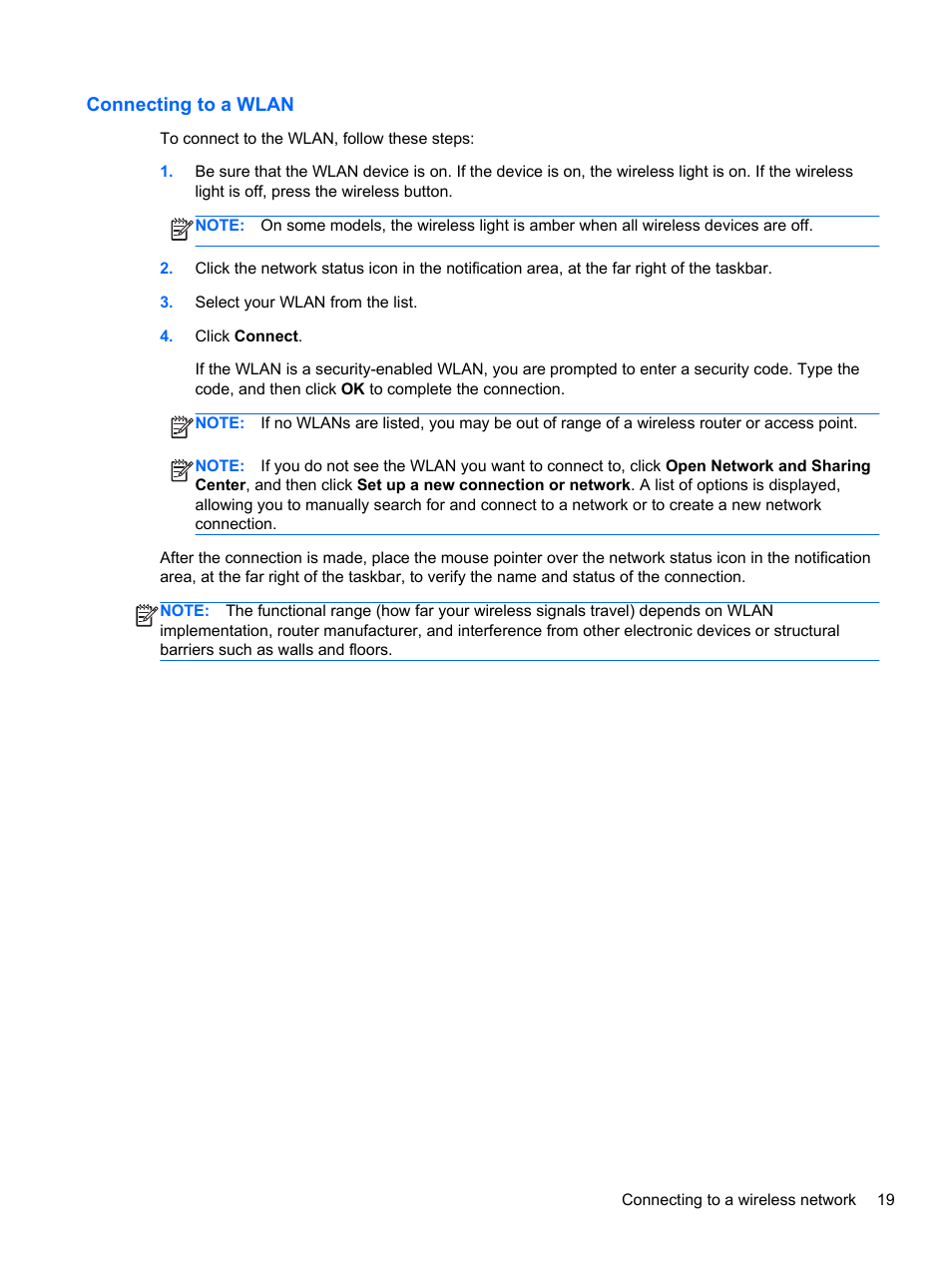 Connecting to a wlan | HP Pavilion dv4-5110us Entertainment Notebook PC User Manual | Page 29 / 105