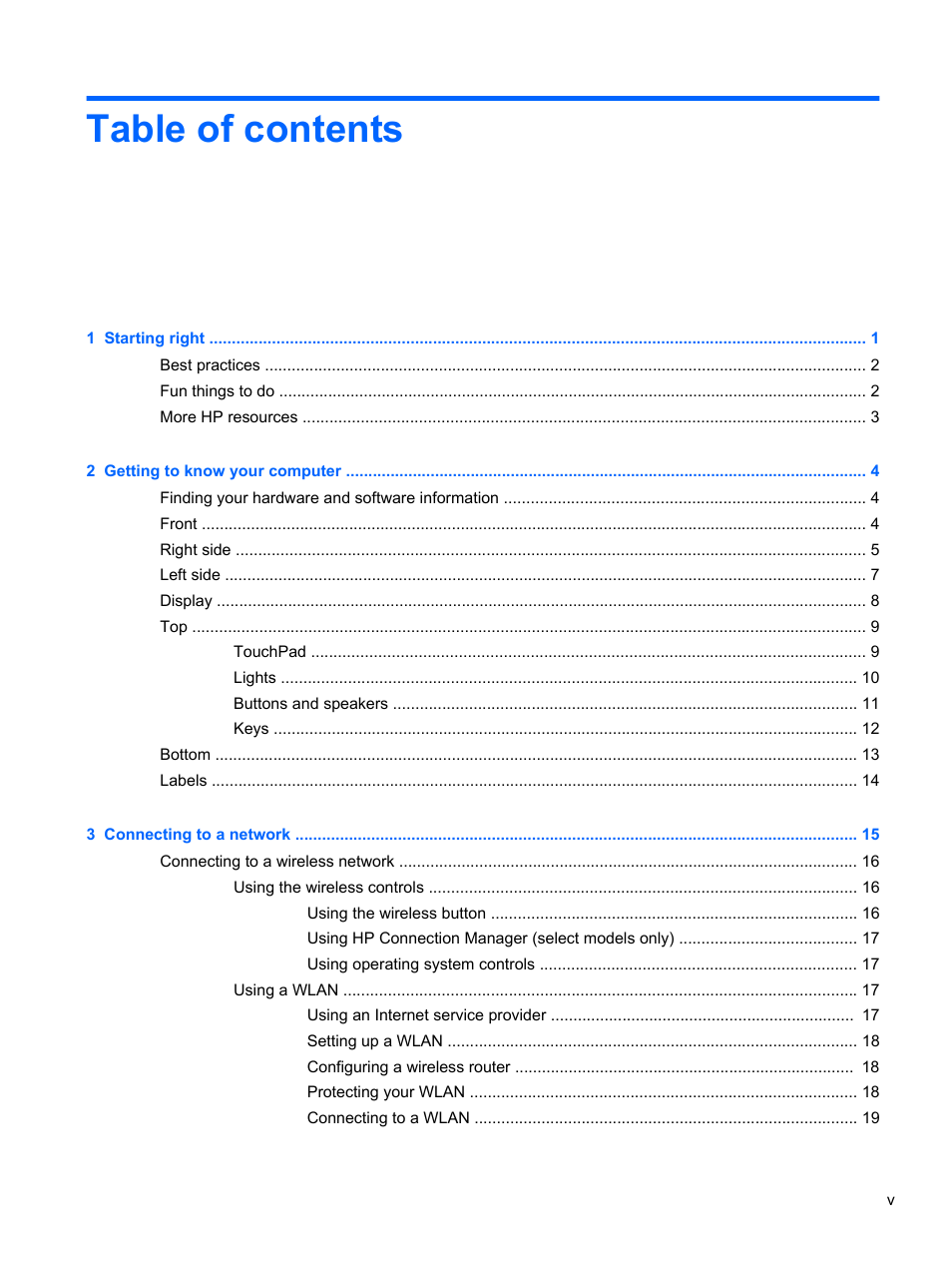 HP Pavilion dv4-5110us Entertainment Notebook PC User Manual | Page 5 / 105
