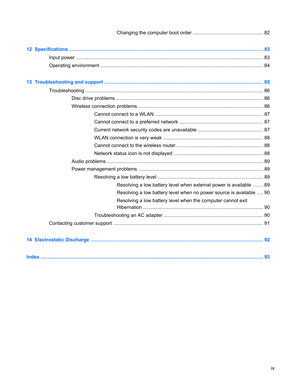 HP Pavilion dv4-5110us Entertainment Notebook PC User Manual | Page 9 / 105