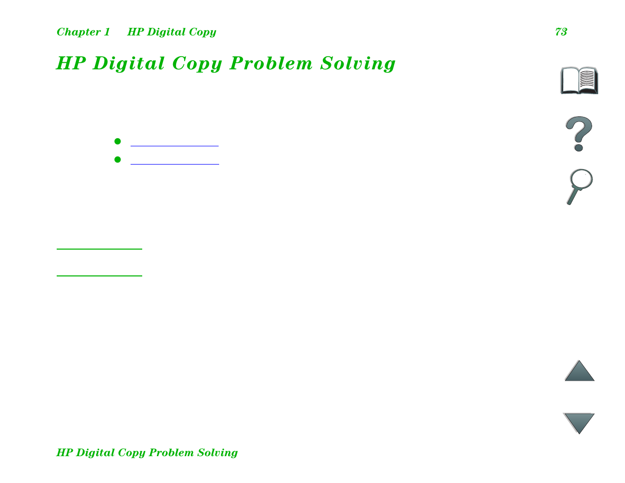 Hp digital copy problem solving, Hp digital copy problem, Solving | HP LaserJet 8100 Multifunction Printer series User Manual | Page 73 / 88