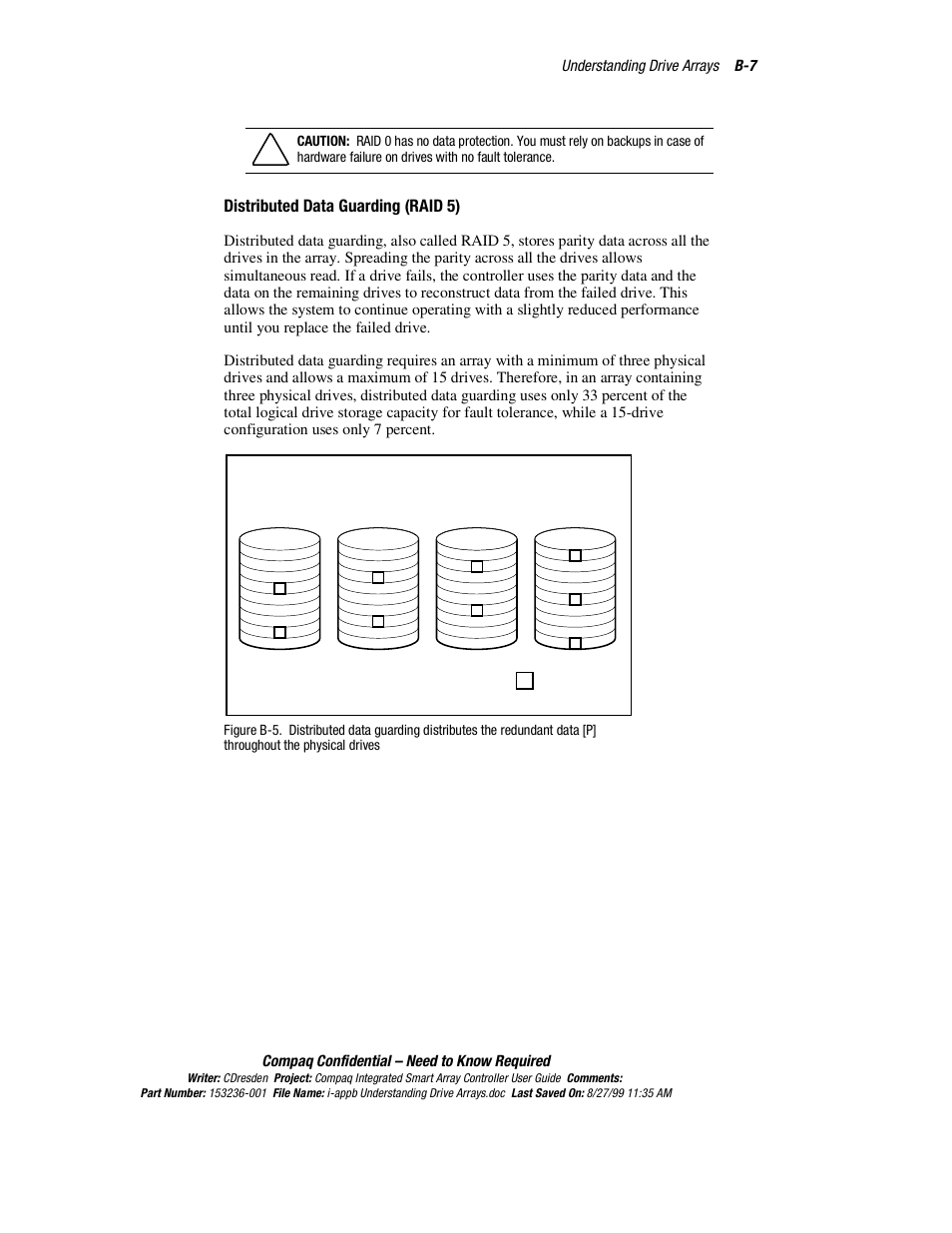 Distributed data guarding (raid 5) | HP Compaq Integrated Smart Array Controller User Manual | Page 113 / 147