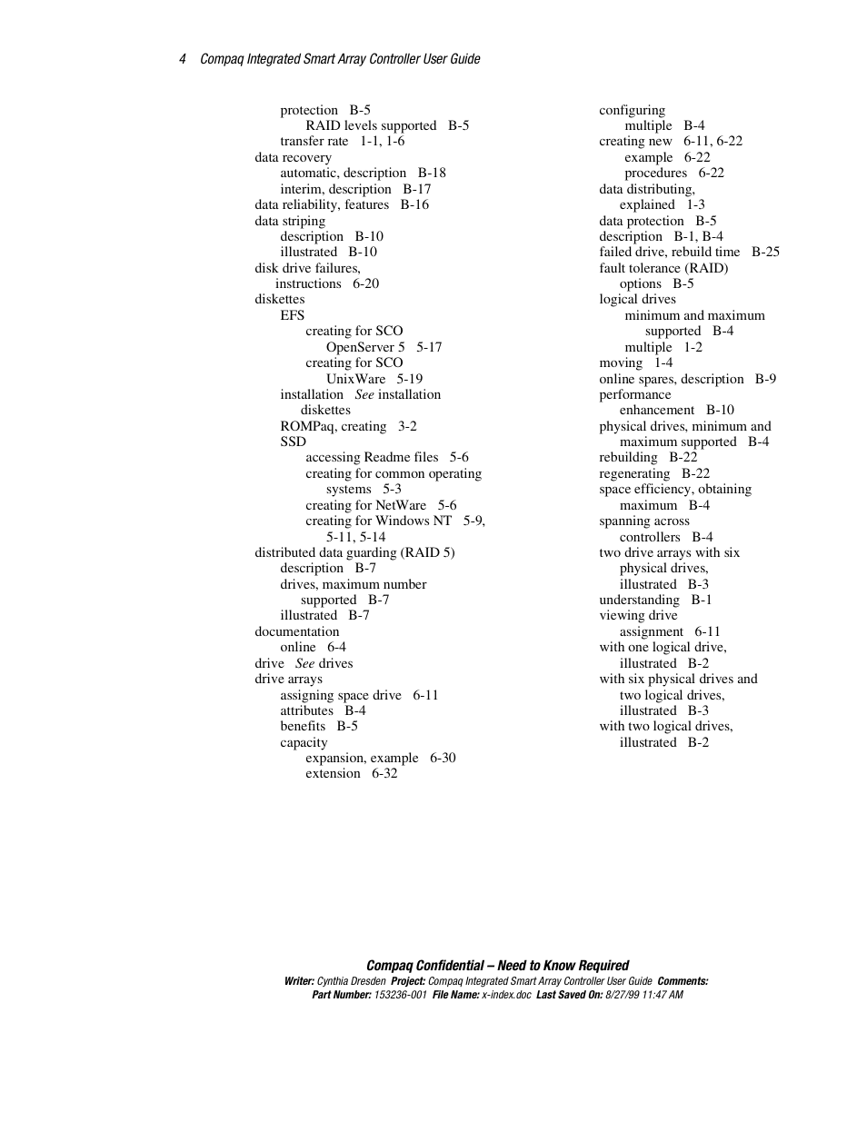 HP Compaq Integrated Smart Array Controller User Manual | Page 140 / 147