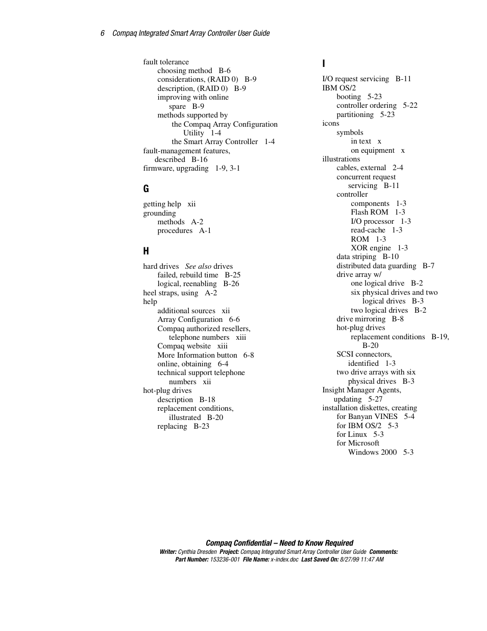 HP Compaq Integrated Smart Array Controller User Manual | Page 142 / 147