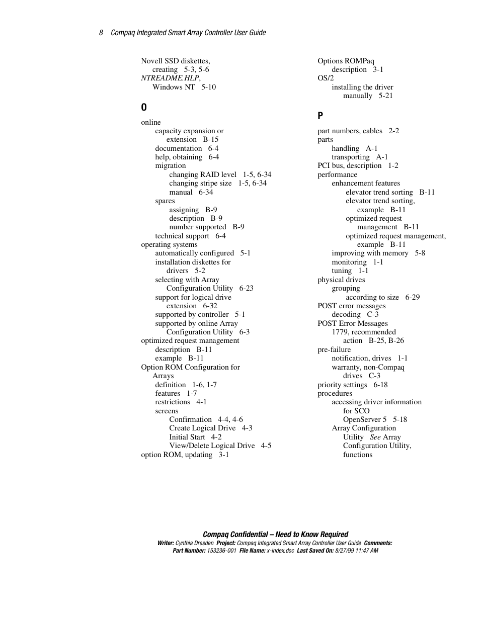 HP Compaq Integrated Smart Array Controller User Manual | Page 144 / 147