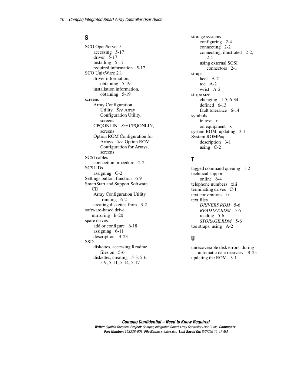 HP Compaq Integrated Smart Array Controller User Manual | Page 146 / 147