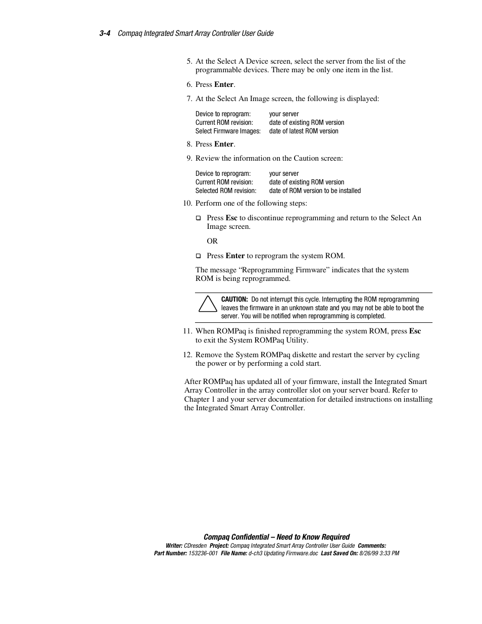 HP Compaq Integrated Smart Array Controller User Manual | Page 32 / 147