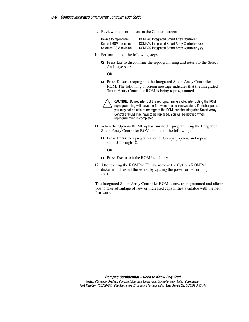 HP Compaq Integrated Smart Array Controller User Manual | Page 34 / 147
