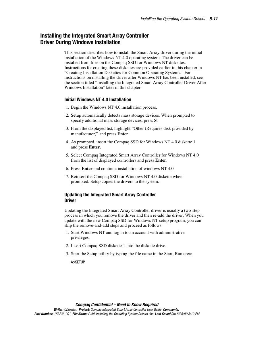 HP Compaq Integrated Smart Array Controller User Manual | Page 51 / 147