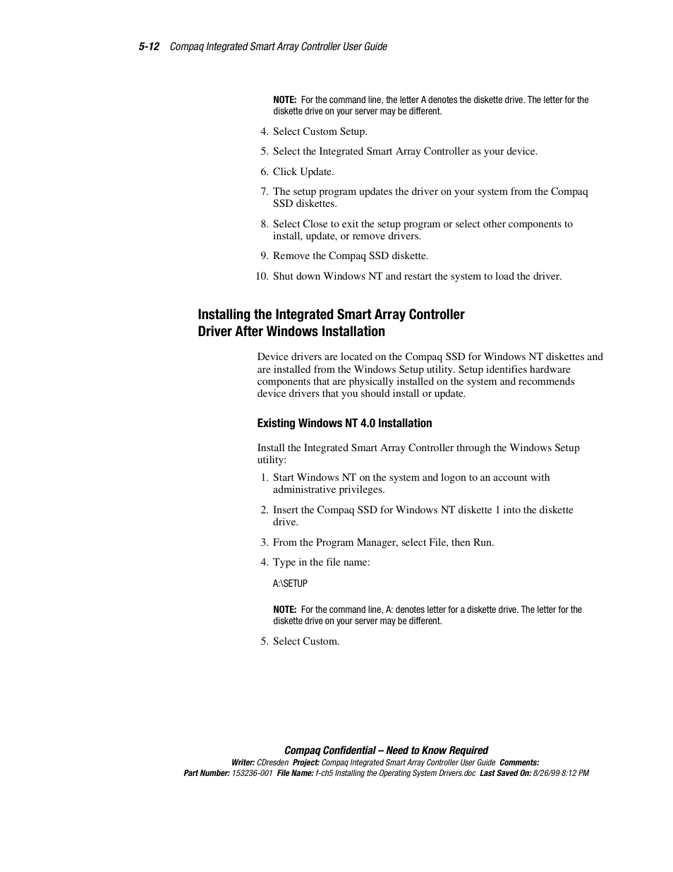 HP Compaq Integrated Smart Array Controller User Manual | Page 52 / 147
