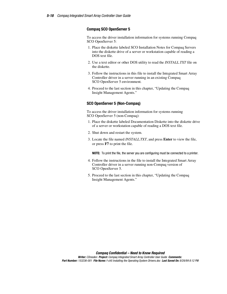 HP Compaq Integrated Smart Array Controller User Manual | Page 58 / 147