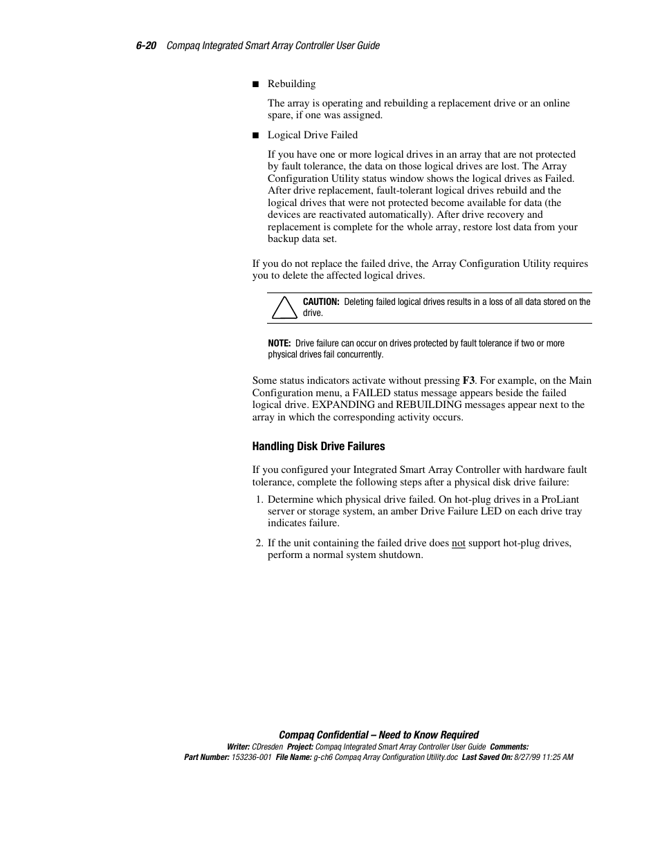 HP Compaq Integrated Smart Array Controller User Manual | Page 88 / 147