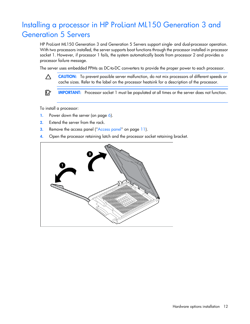 HP ProLiant ML110 G2 Server User Manual | Page 12 / 116