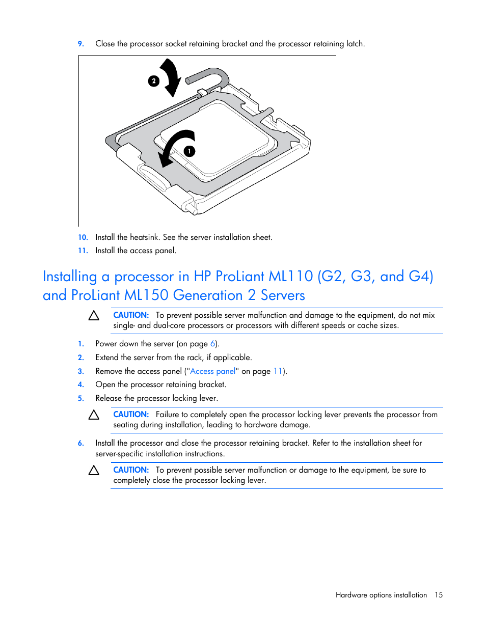 HP ProLiant ML110 G2 Server User Manual | Page 15 / 116