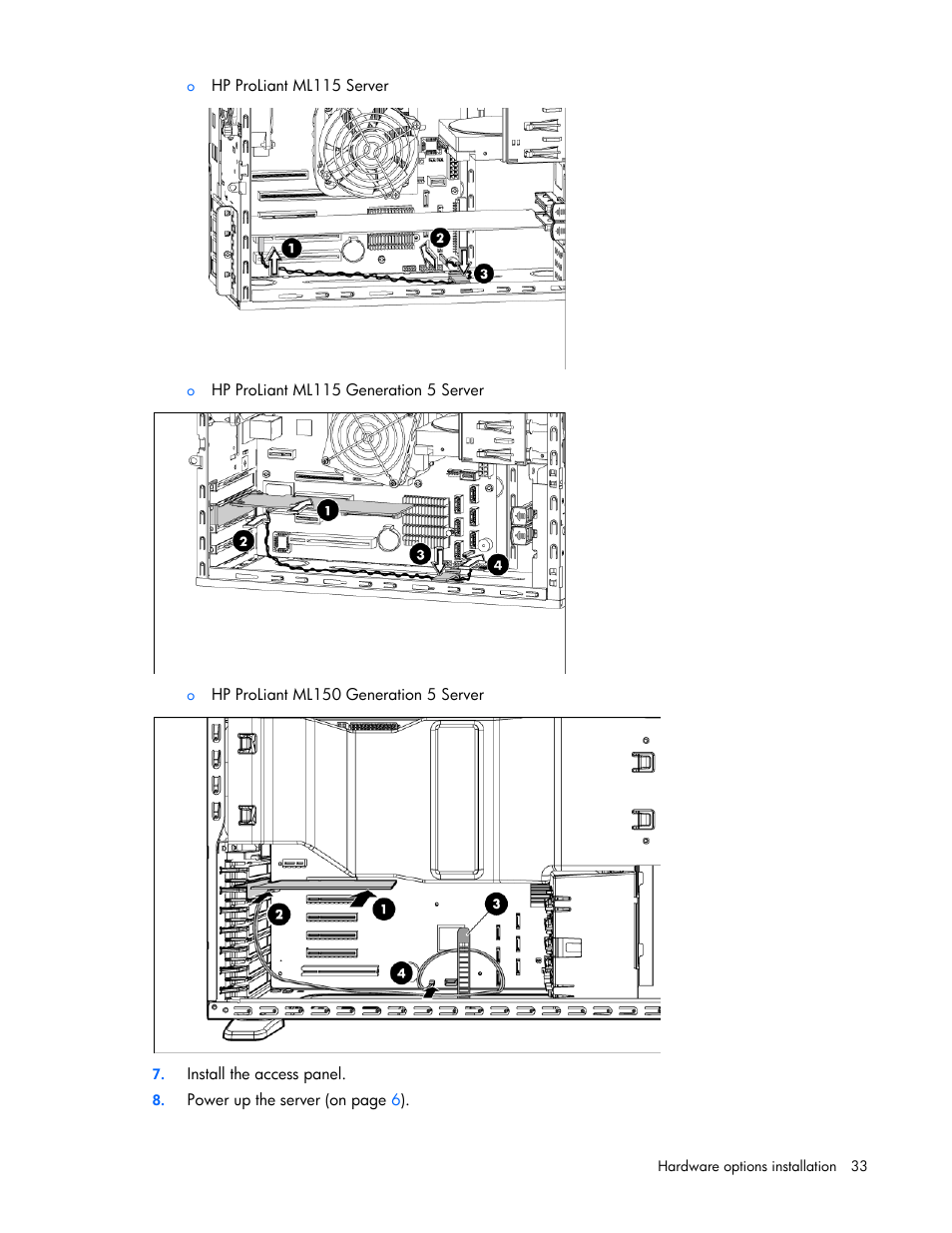 HP ProLiant ML110 G2 Server User Manual | Page 33 / 116