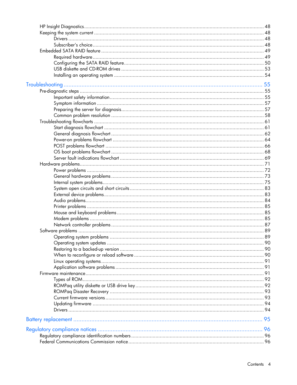 HP ProLiant ML110 G2 Server User Manual | Page 4 / 116