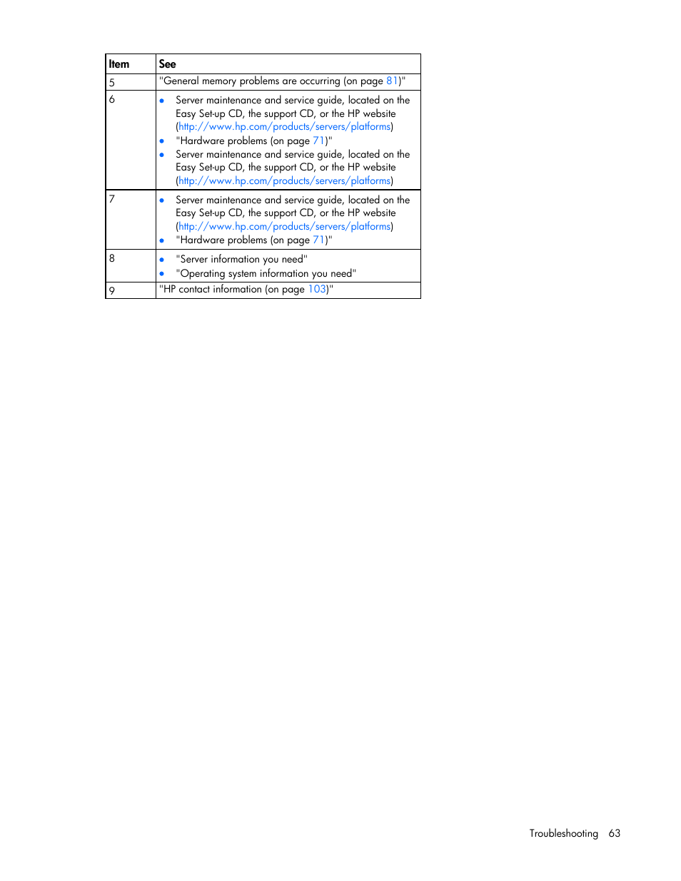 HP ProLiant ML110 G2 Server User Manual | Page 63 / 116