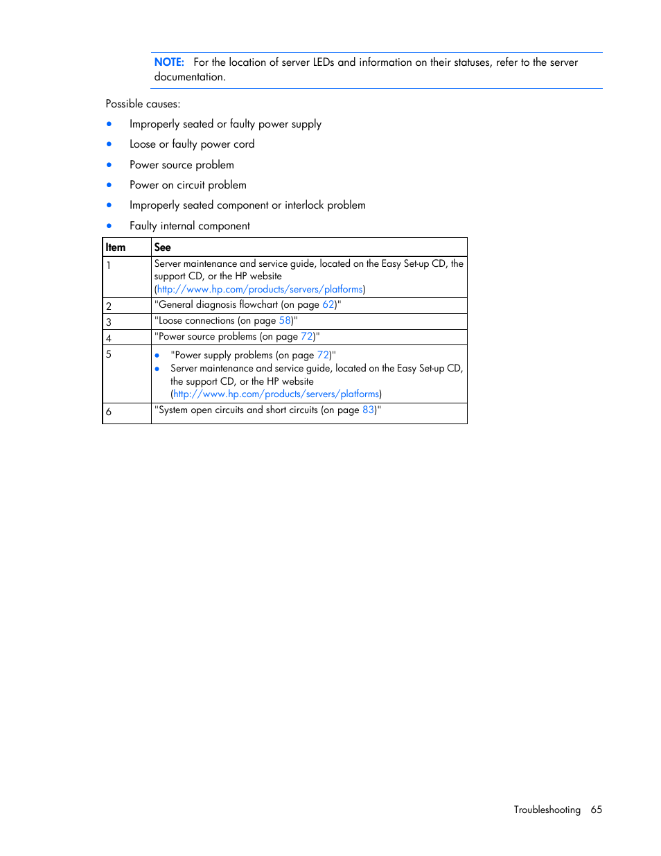 HP ProLiant ML110 G2 Server User Manual | Page 65 / 116