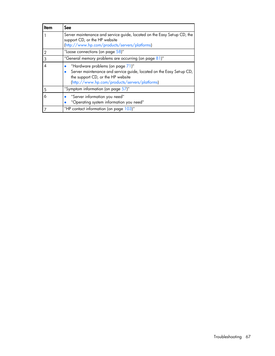 HP ProLiant ML110 G2 Server User Manual | Page 67 / 116