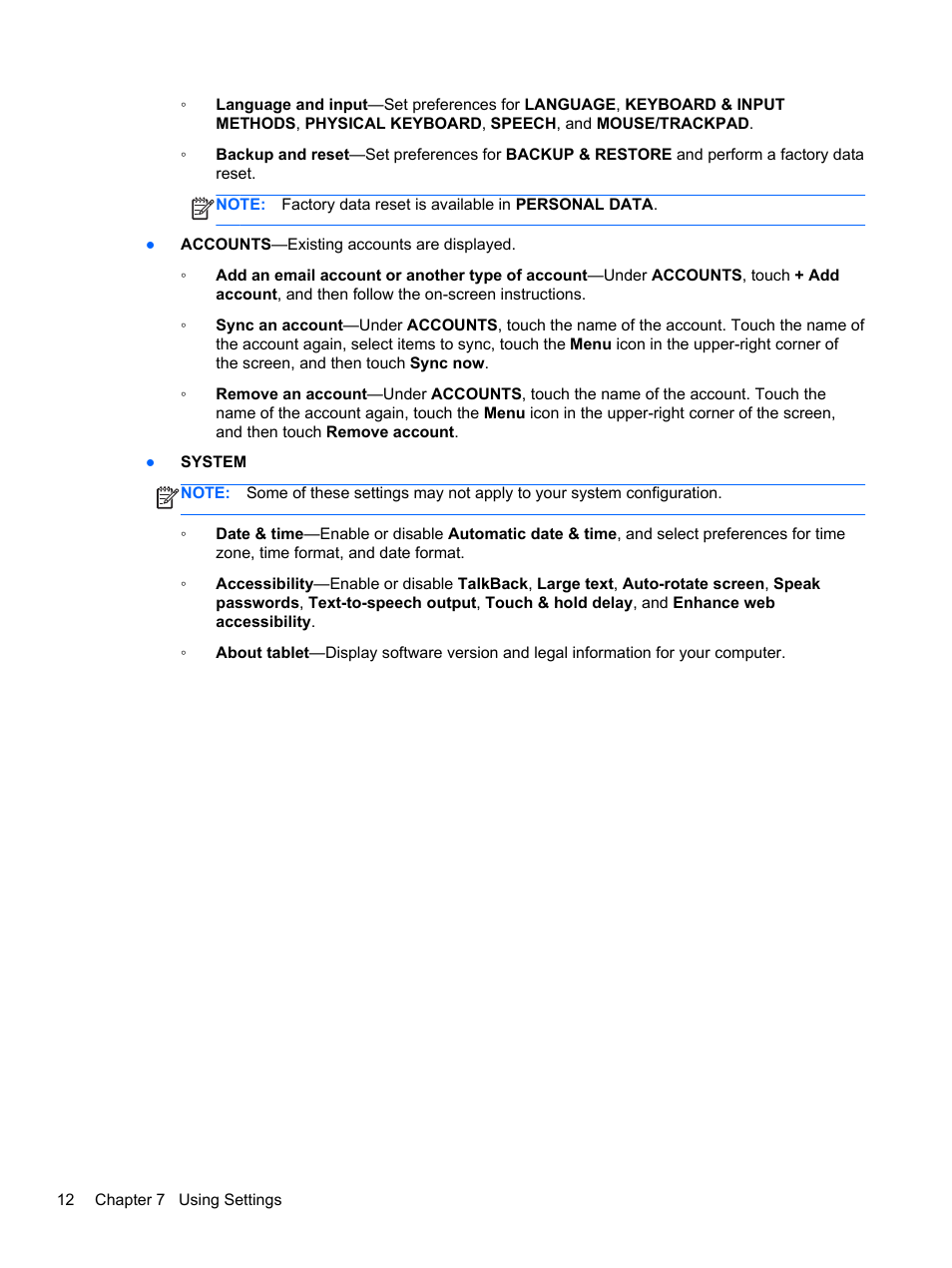 HP SlateBook 10-h010nr x2 PC User Manual | Page 16 / 22