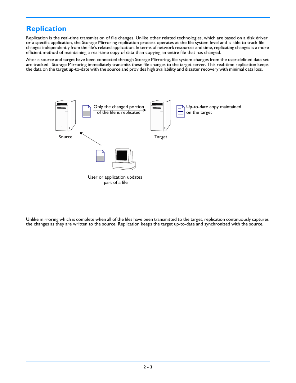 Replication | HP Storage Mirroring V5 Software User Manual | Page 11 / 212
