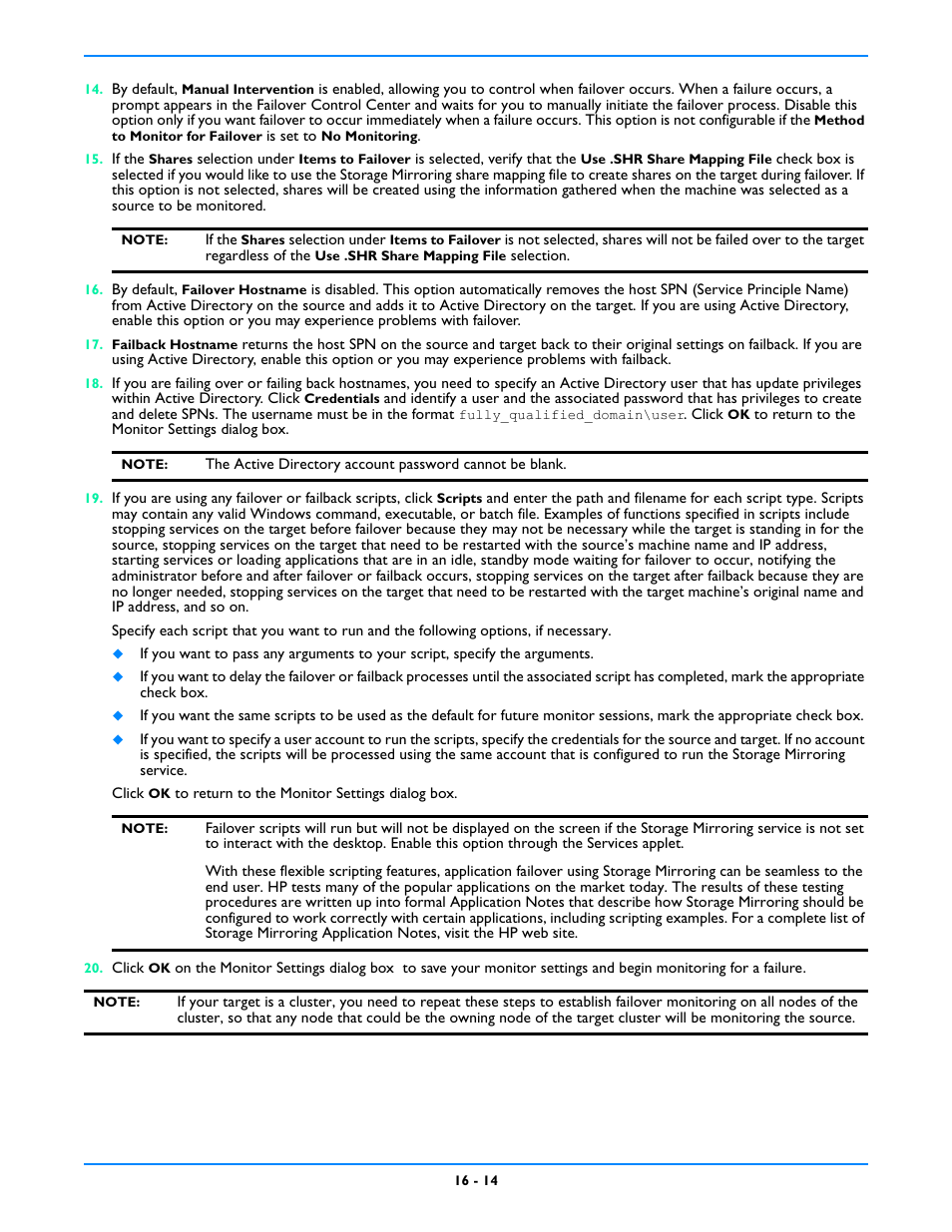 HP Storage Mirroring V5 Software User Manual | Page 136 / 212