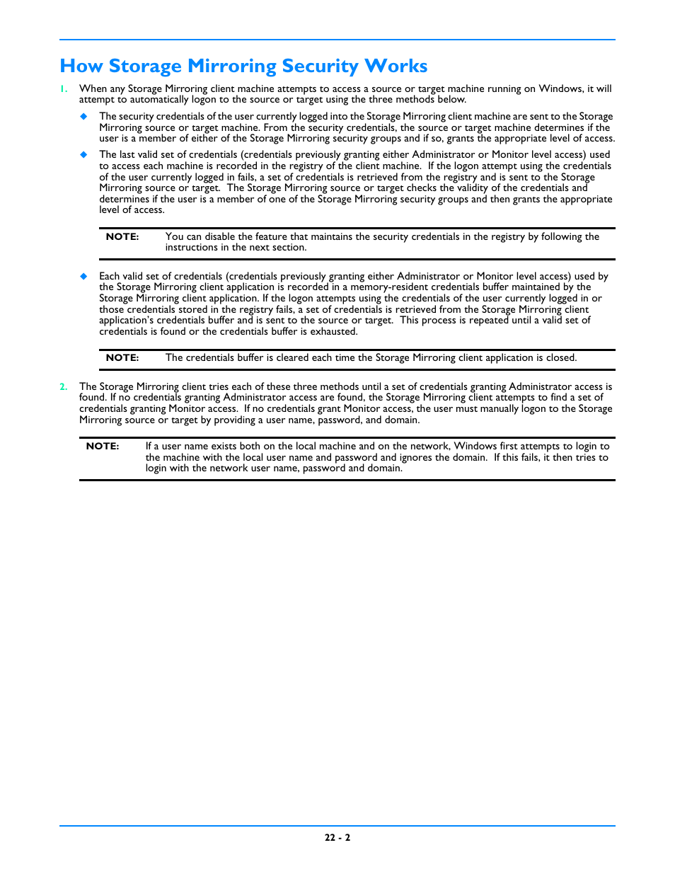 How storage mirroring security works, How storage mirroring security works -2 | HP Storage Mirroring V5 Software User Manual | Page 205 / 212
