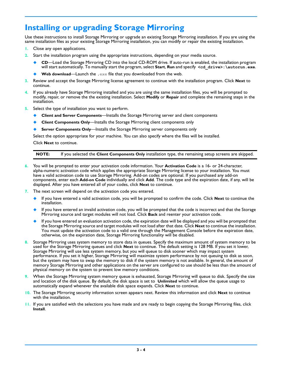 Installing or upgrading storage mirroring | HP Storage Mirroring V5 Software User Manual | Page 27 / 212