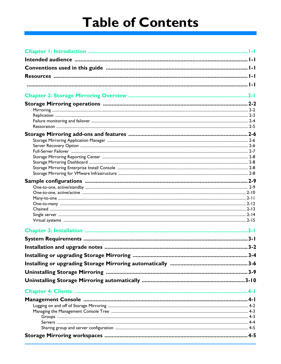 HP Storage Mirroring V5 Software User Manual | Page 3 / 212