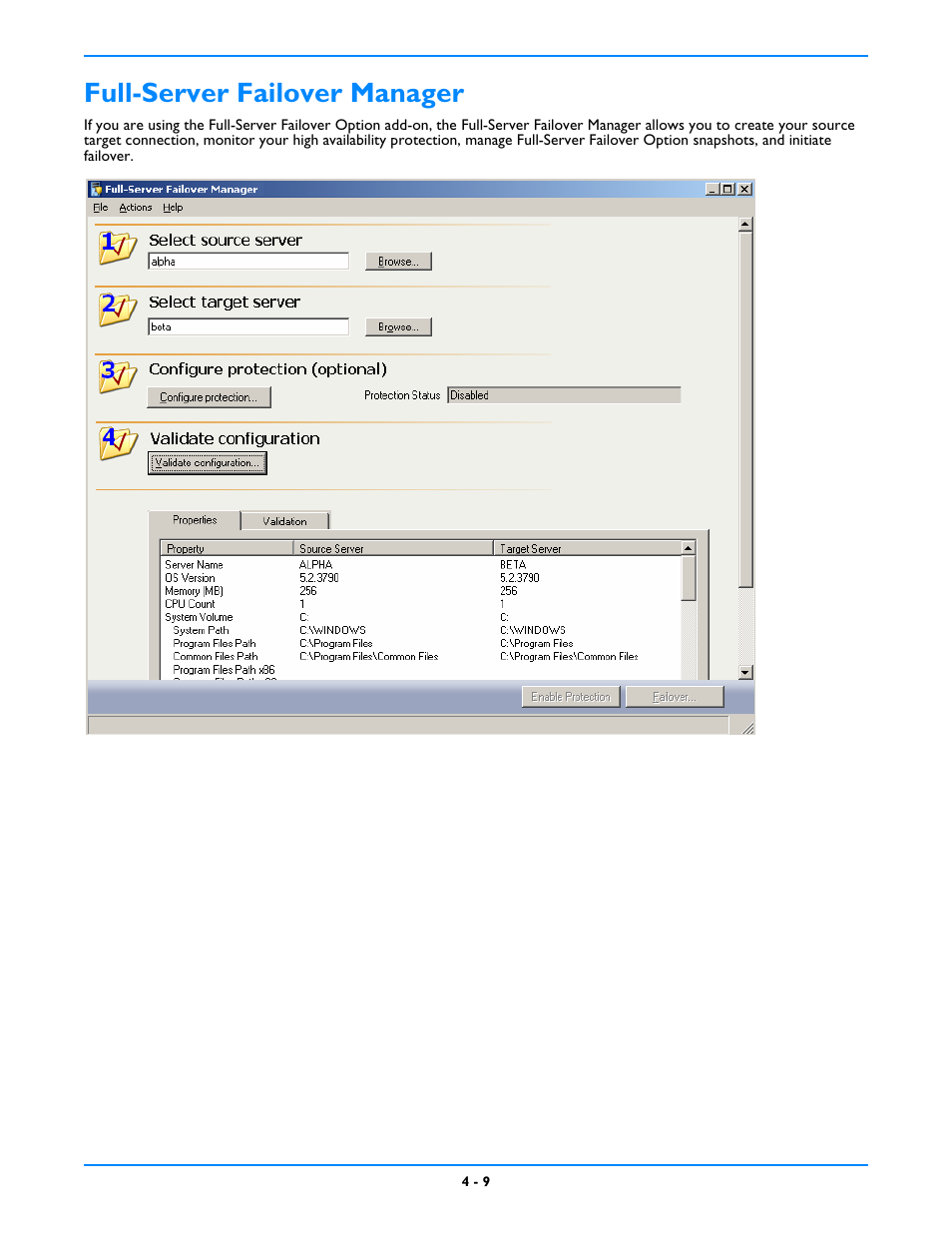 Full-server failover manager | HP Storage Mirroring V5 Software User Manual | Page 42 / 212