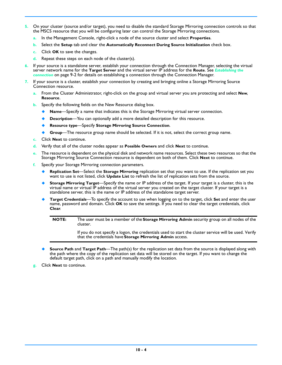 HP Storage Mirroring V5 Software User Manual | Page 76 / 212