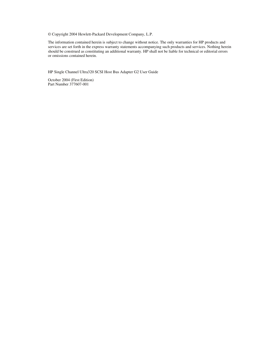 Notice | HP Single Channel Ultra320 SCSI G2 Host Bus Adapter User Manual | Page 2 / 29