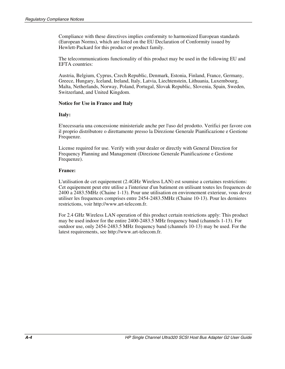 HP Single Channel Ultra320 SCSI G2 Host Bus Adapter User Manual | Page 23 / 29