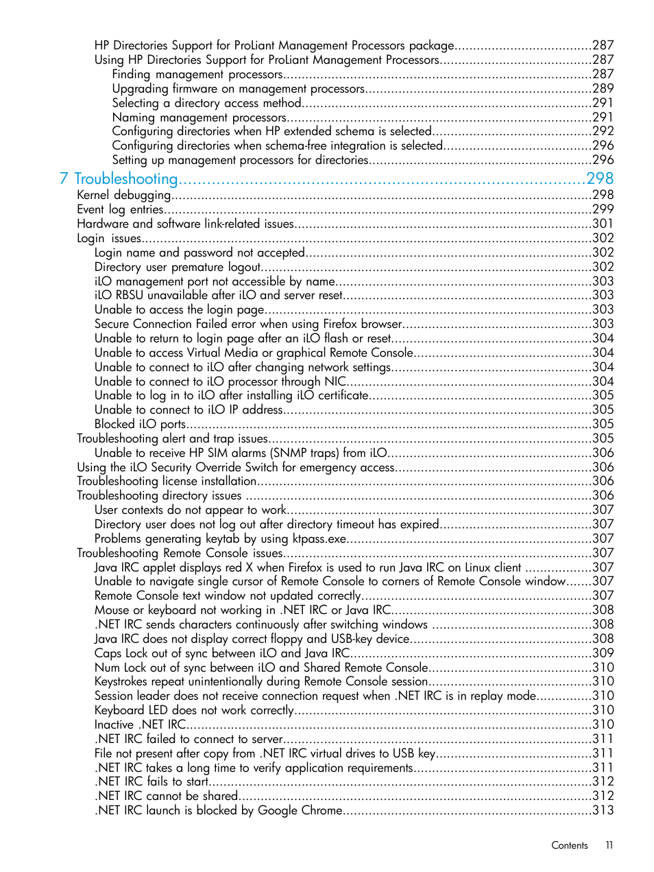 7 troubleshooting | HP Integrated Lights-Out 4 User Manual | Page 11 / 356