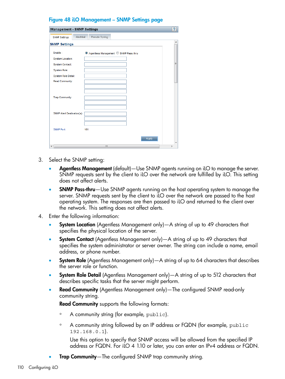 HP Integrated Lights-Out 4 User Manual | Page 110 / 356